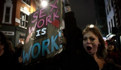 Protesto de trabalhadoras sexuais no Reino Unido