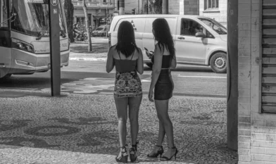 Cena de prostituição de rua em São Paulo